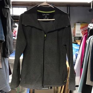 Grey fleece zip up jacket